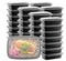 50-Pack Microwave Safe Food Storage Containers with Lids for Meal Prep, 28 oz - 1 Compartment To-Go Disposable Plastic Bento Lunch Box, BPA-Free - Dishwasher and Freezer Safe